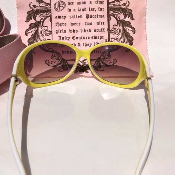 Vintage “Shades of Couture”  Juicy Couture sunglasses 🕶 White and Yellow - Picture 3 of 8